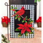 CARDINAL AND HOLLY GARDEN FLAG