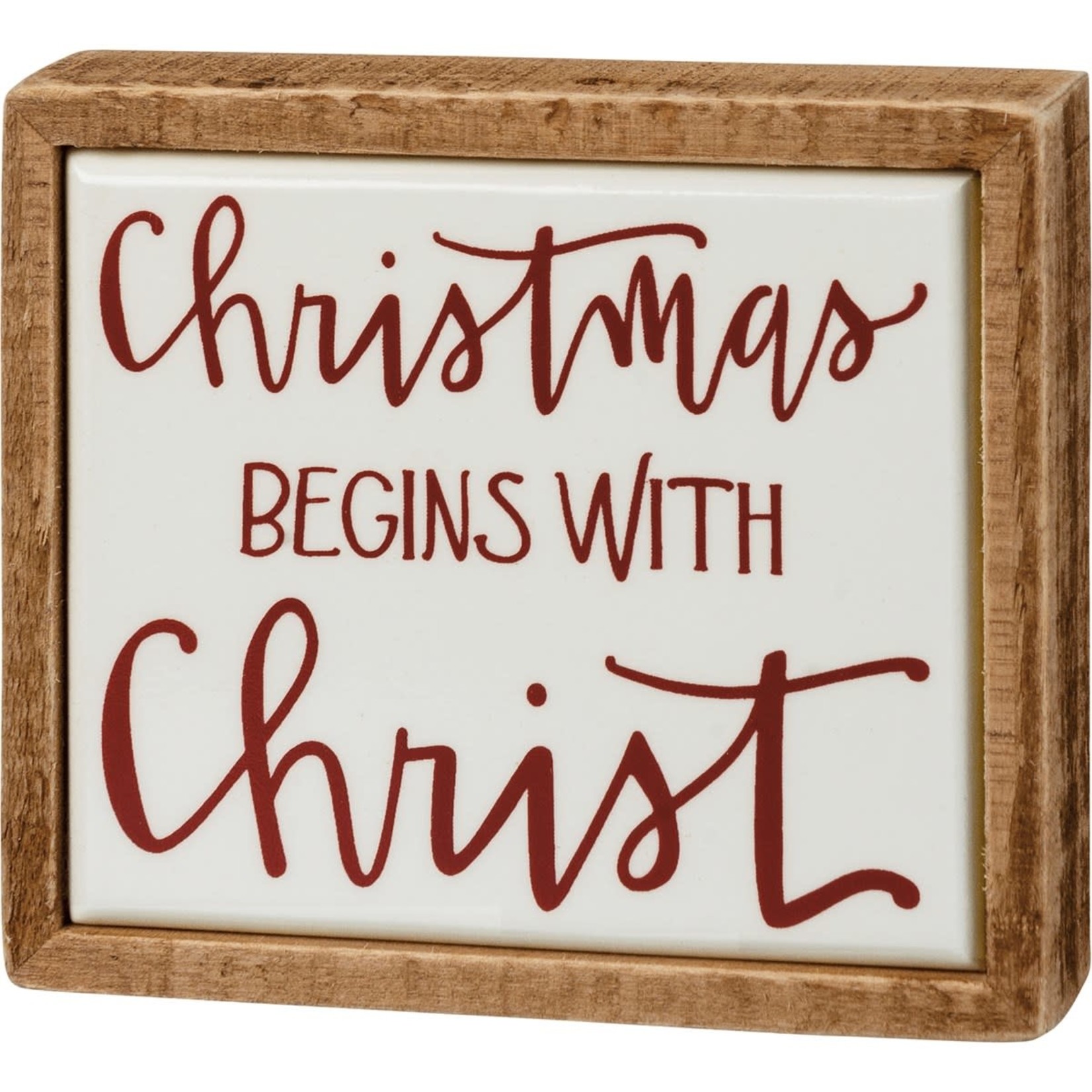 BOX SIGN MINI CHRISTMAS BEGISN W/CHRIST