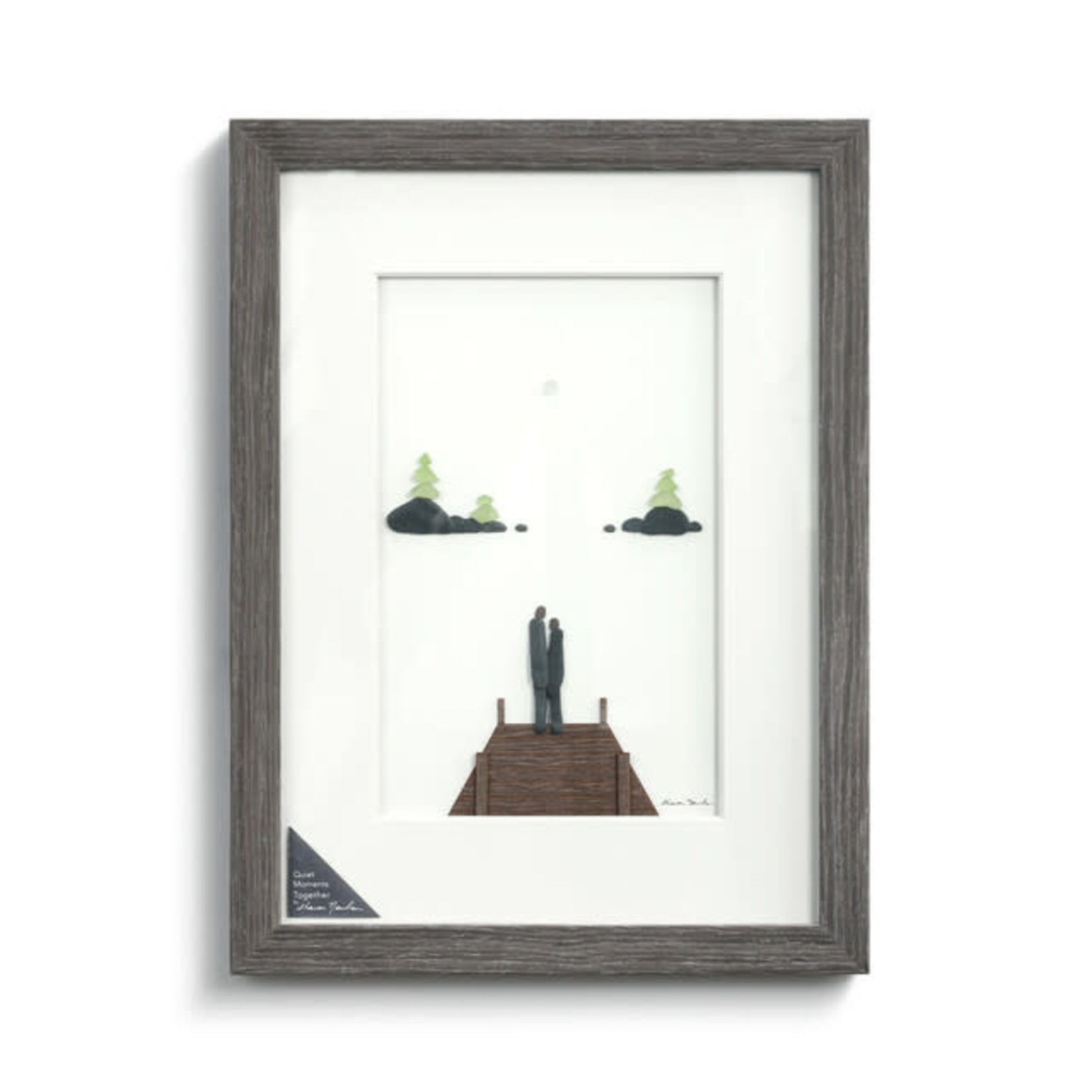 PEBBLE ART QUIET MOMNTS TOGETHR WALL ART