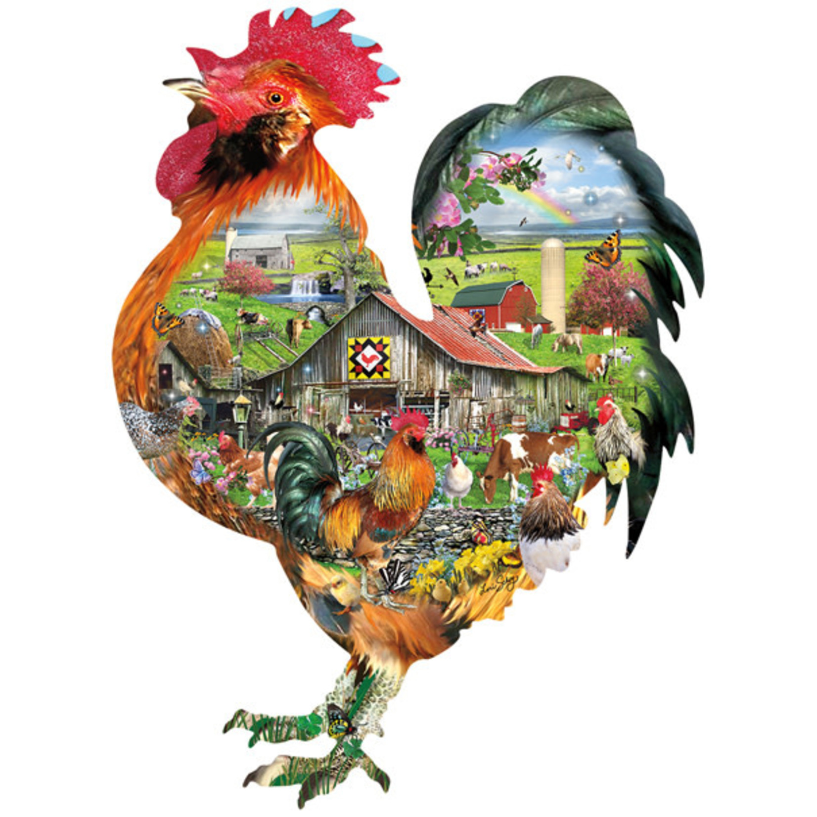 RULE THE ROOSTER CHICKEN SHAPED PUZZLE
