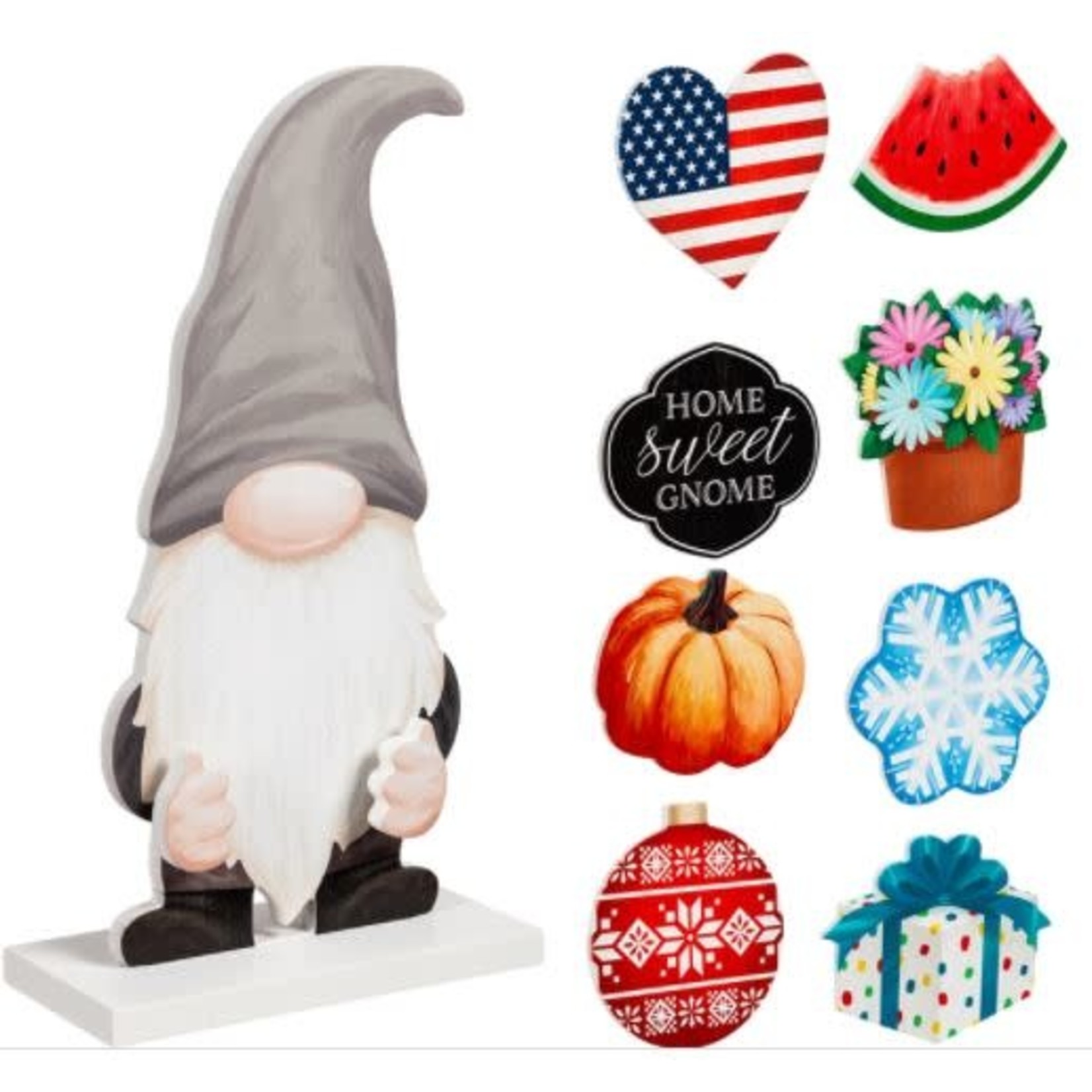 WOODEN GNOME DECOR