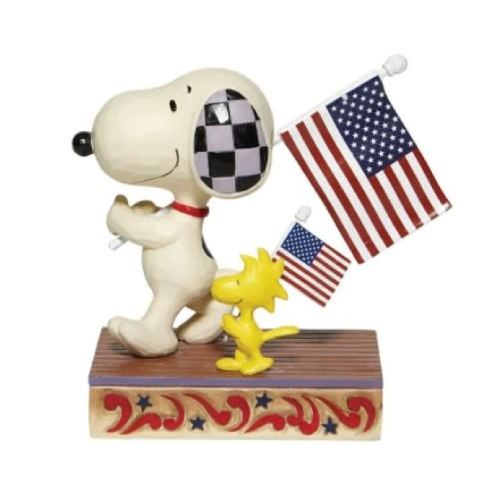 JSPEA SNOOPY & WOODSTOCK MARCHING FIGURINE