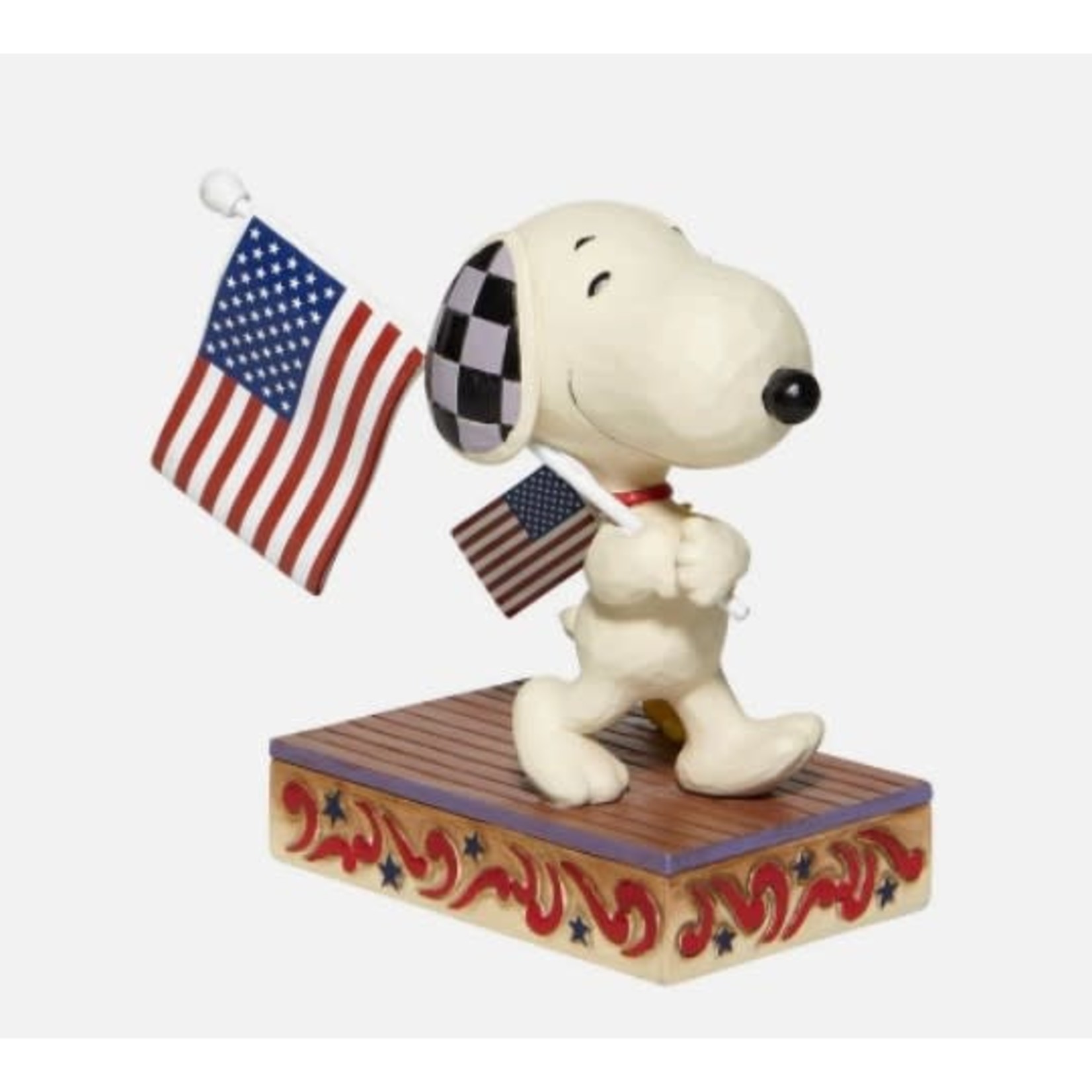 JSPEA SNOOPY & WOODSTOCK MARCHING FIGURINE