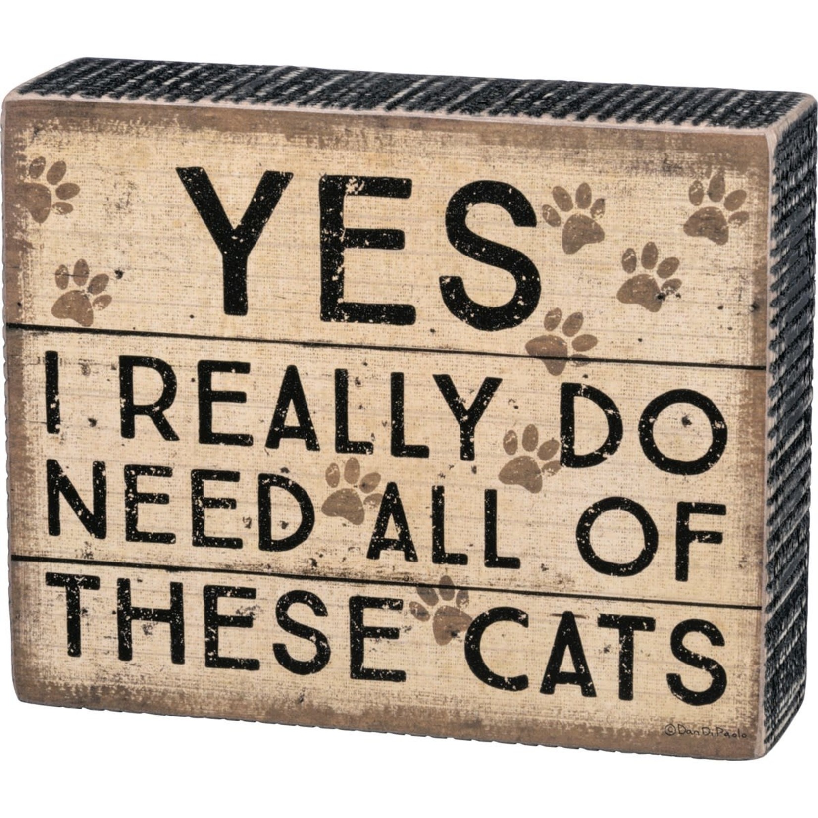 BOX SIGN NEED THESES CATS