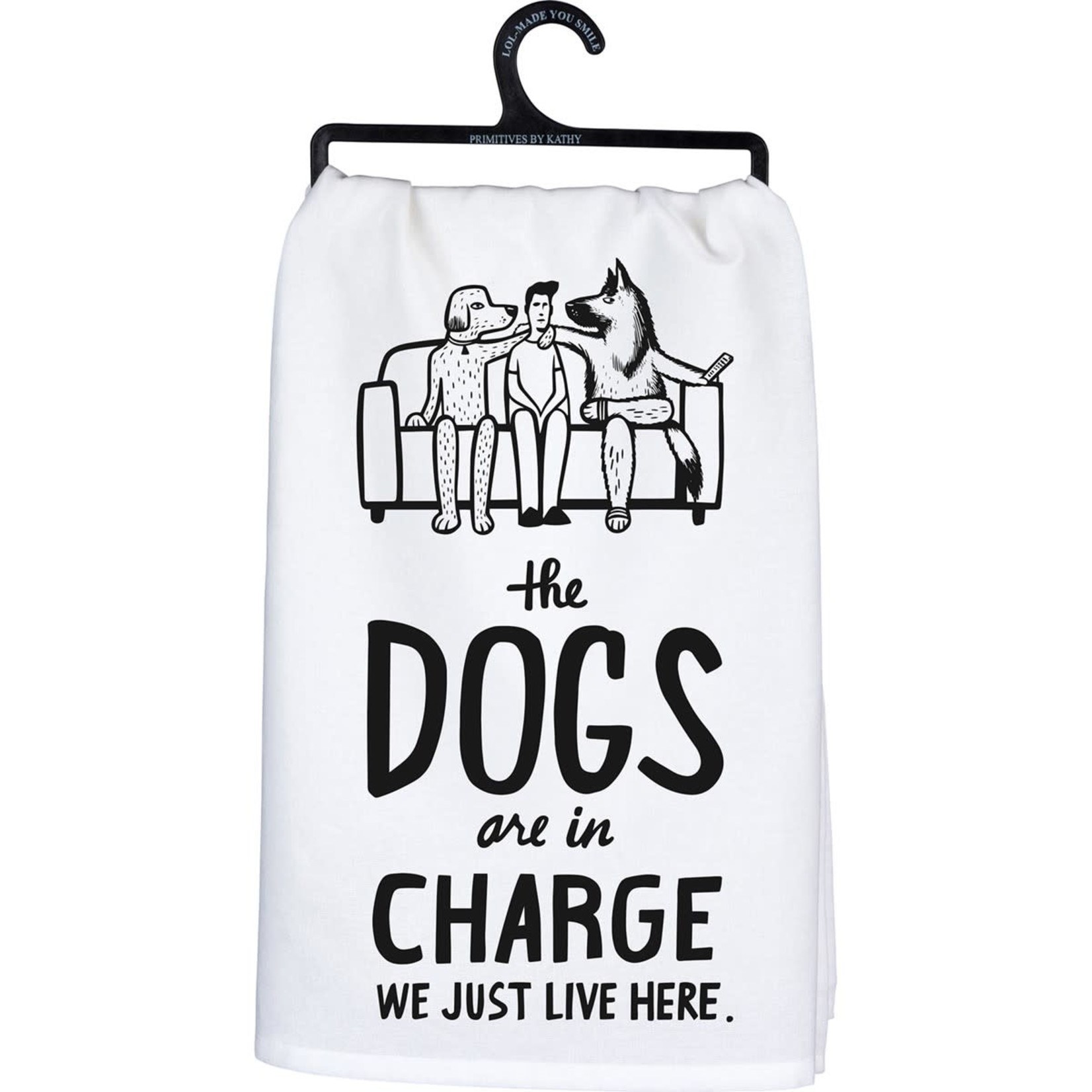 DISH TOWEL DOGS IN CHARGE