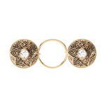 EMBRACE FASHION FASTENER GOLD FLOWER