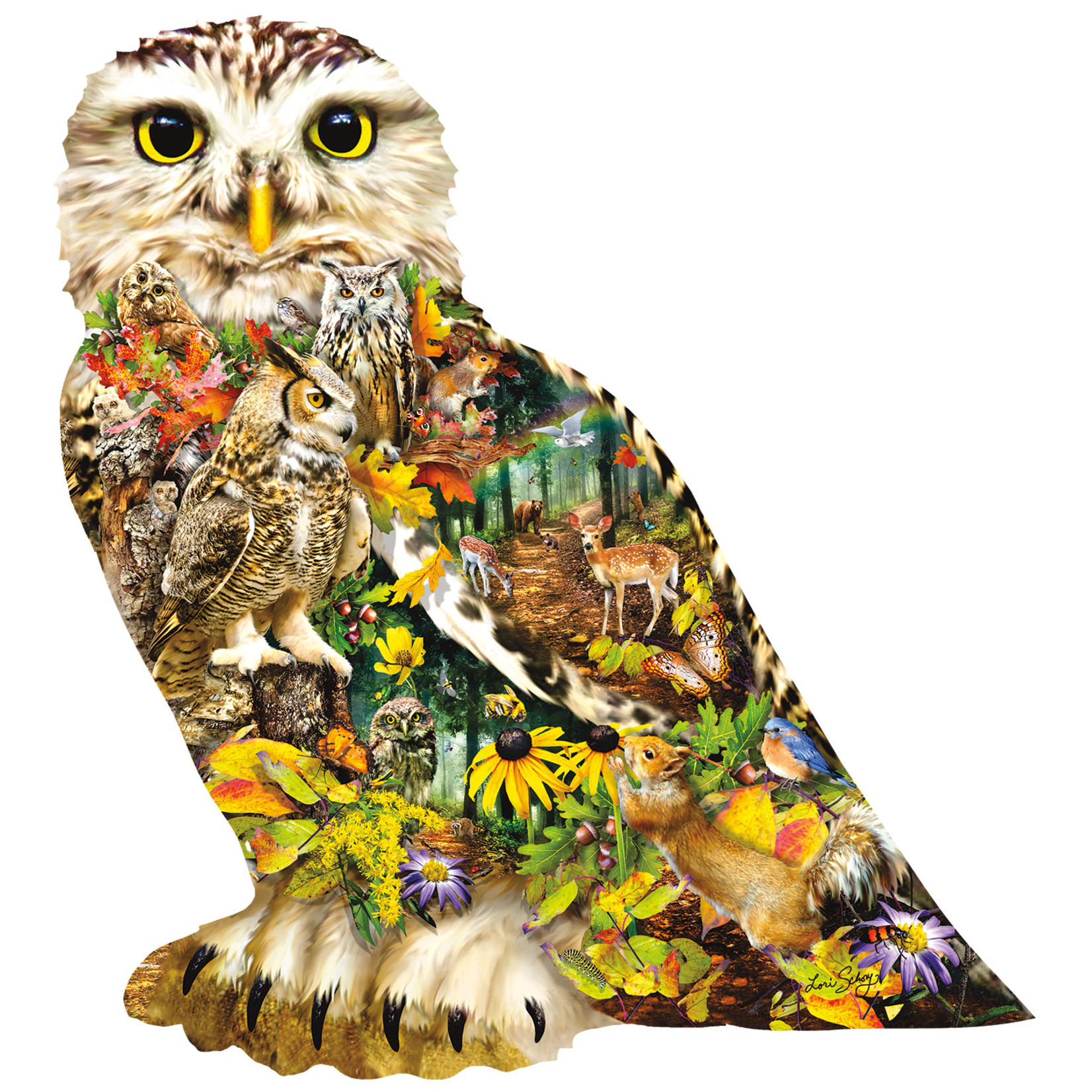 PUZZLE - FOREST MESSENGER OWL SHAPE