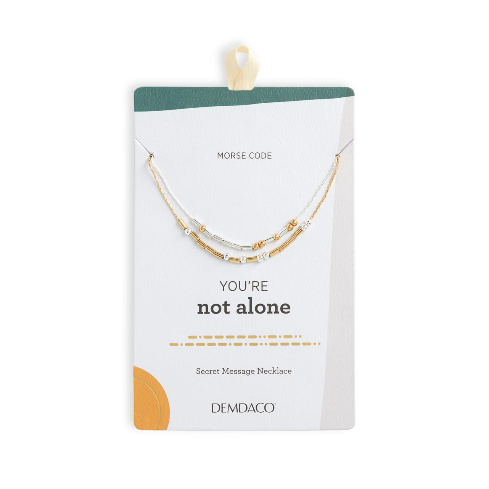 MORSE CODE NECKLACE - YOU'RE NOT ALONE