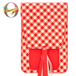 HARPER RED/WHITE GINGHAM PURSE