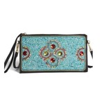 TURQUOISE BEADED CLUTCH