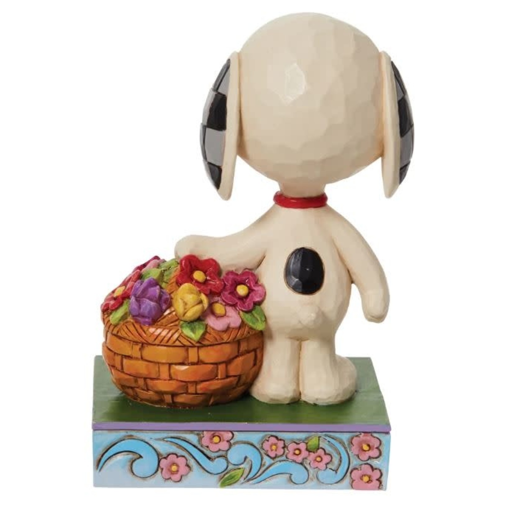 Jim Shore JSPEA SNOOPY W/BASKET OF TULIPS