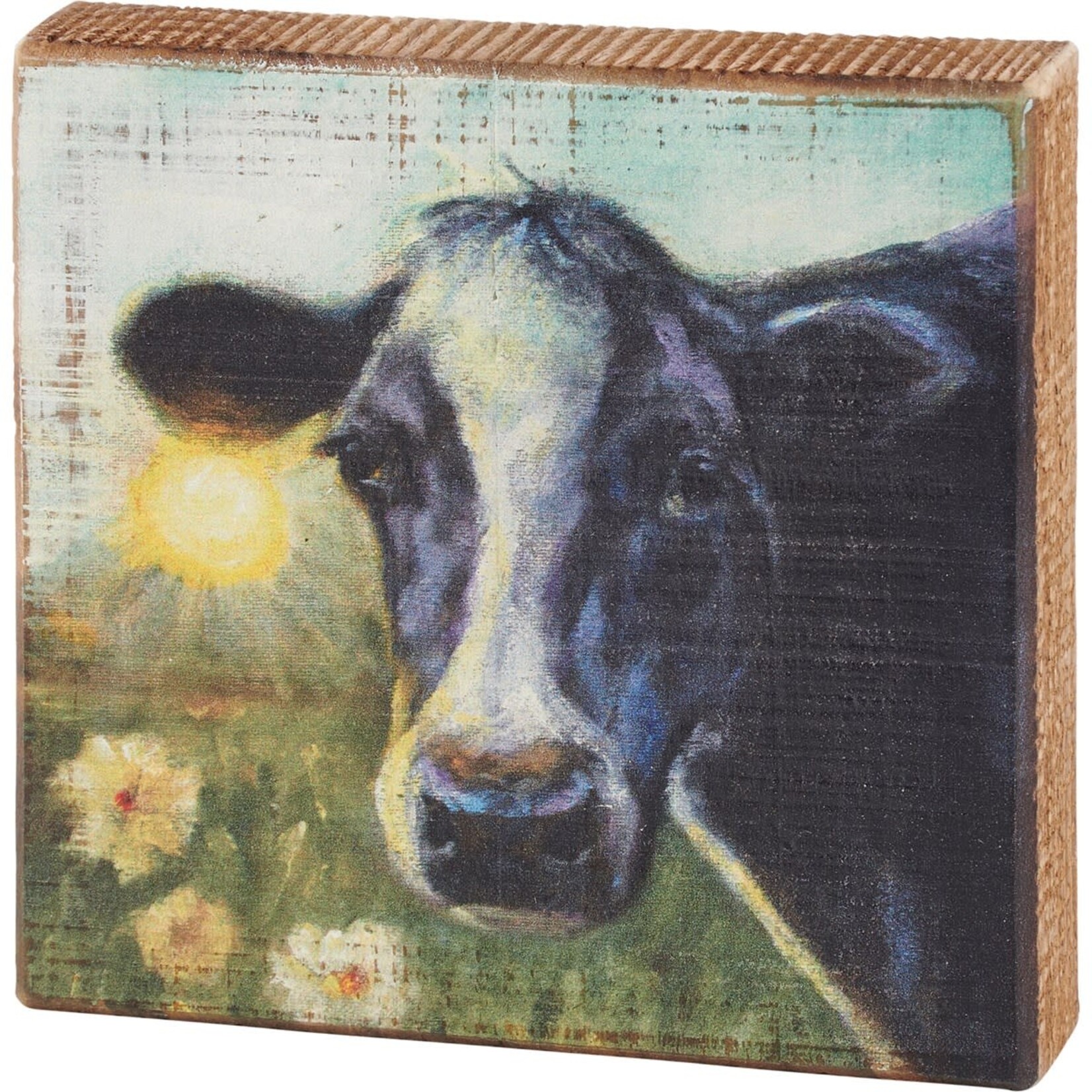 BOX SIGN MORNING COW