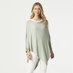 SYLVIA WAFFLE KNIT PONCHO CELERY ONE SIZE