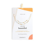 MORSE CODE NECKLACE - YOU'RE BEAUTIFUL