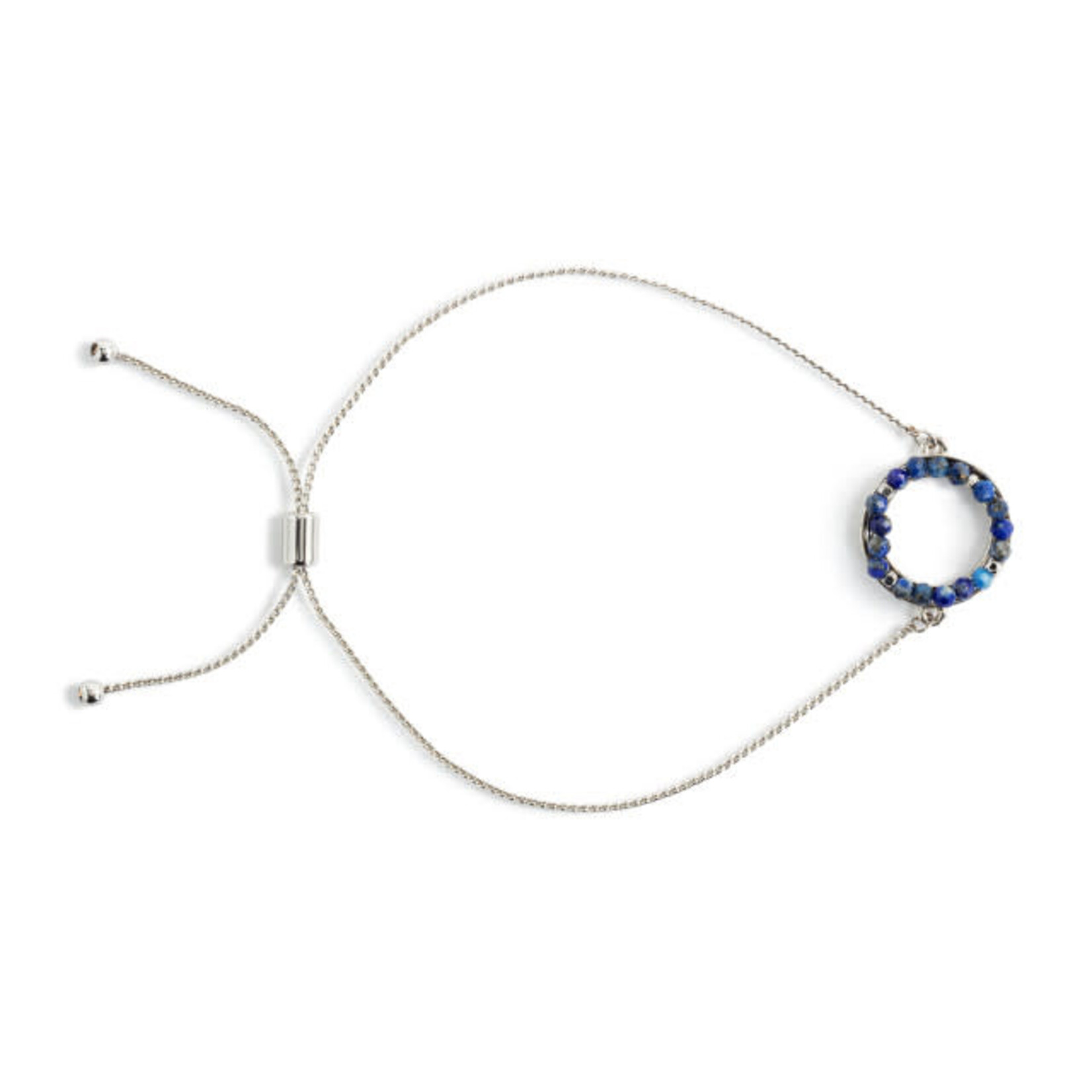 CIRCLE OF LIFE BRACELET BLUE/SILVER