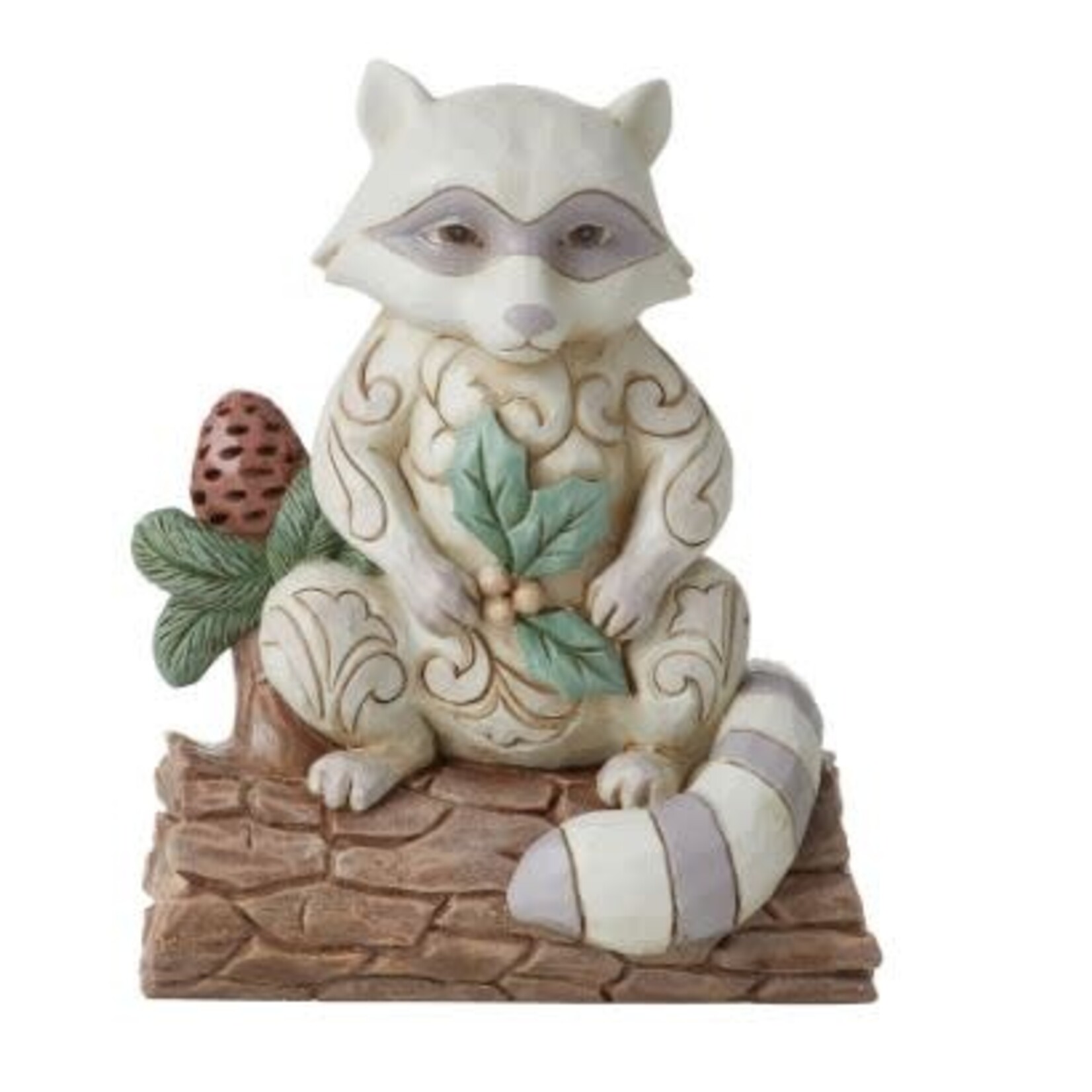 JS WOODLAND RACCOON W/PINECONE FIG