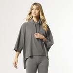 SMOOTH COWL NECK PULLOVER CHARCOAL L/XL
