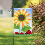 SUNFLOWER & LADYBUGS GARDEN FLAG