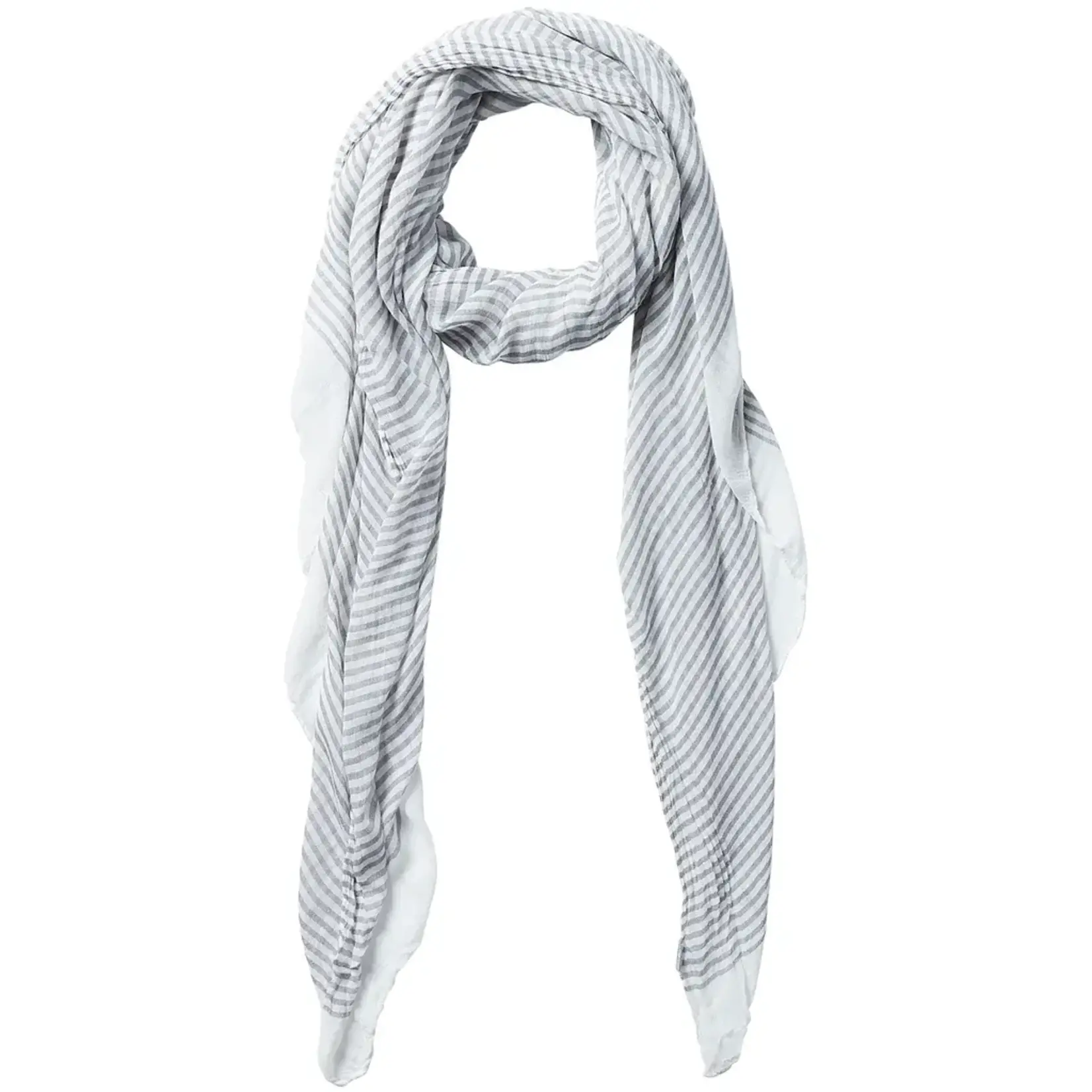 TINY STRIPE INSECT SHIELD SCARF GRAY