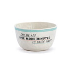 Demdaco "FIVE MORE MINUTES" MELAMINE SNACK BOWL