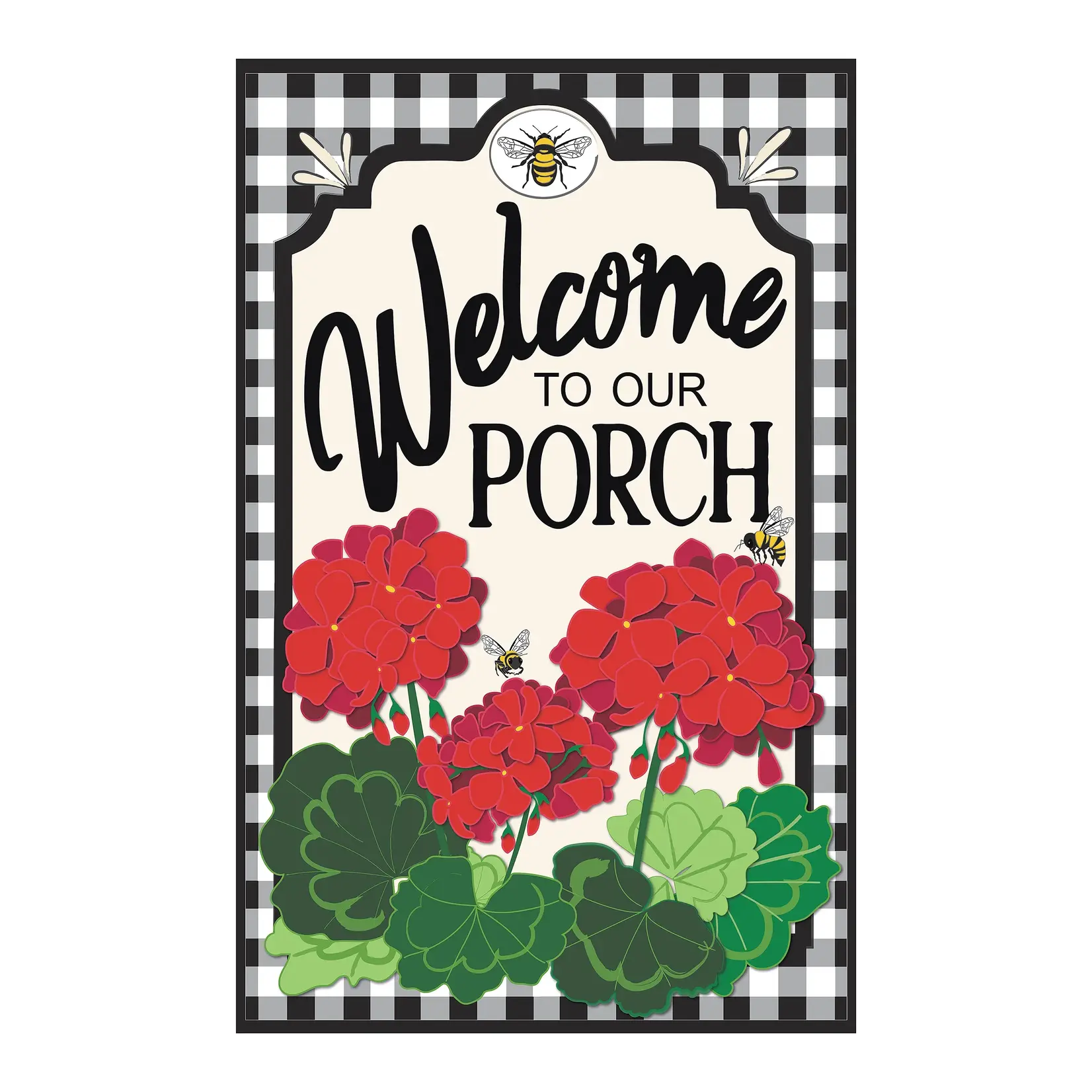 WELCOME TO OUR PORCH GERANIUMS
