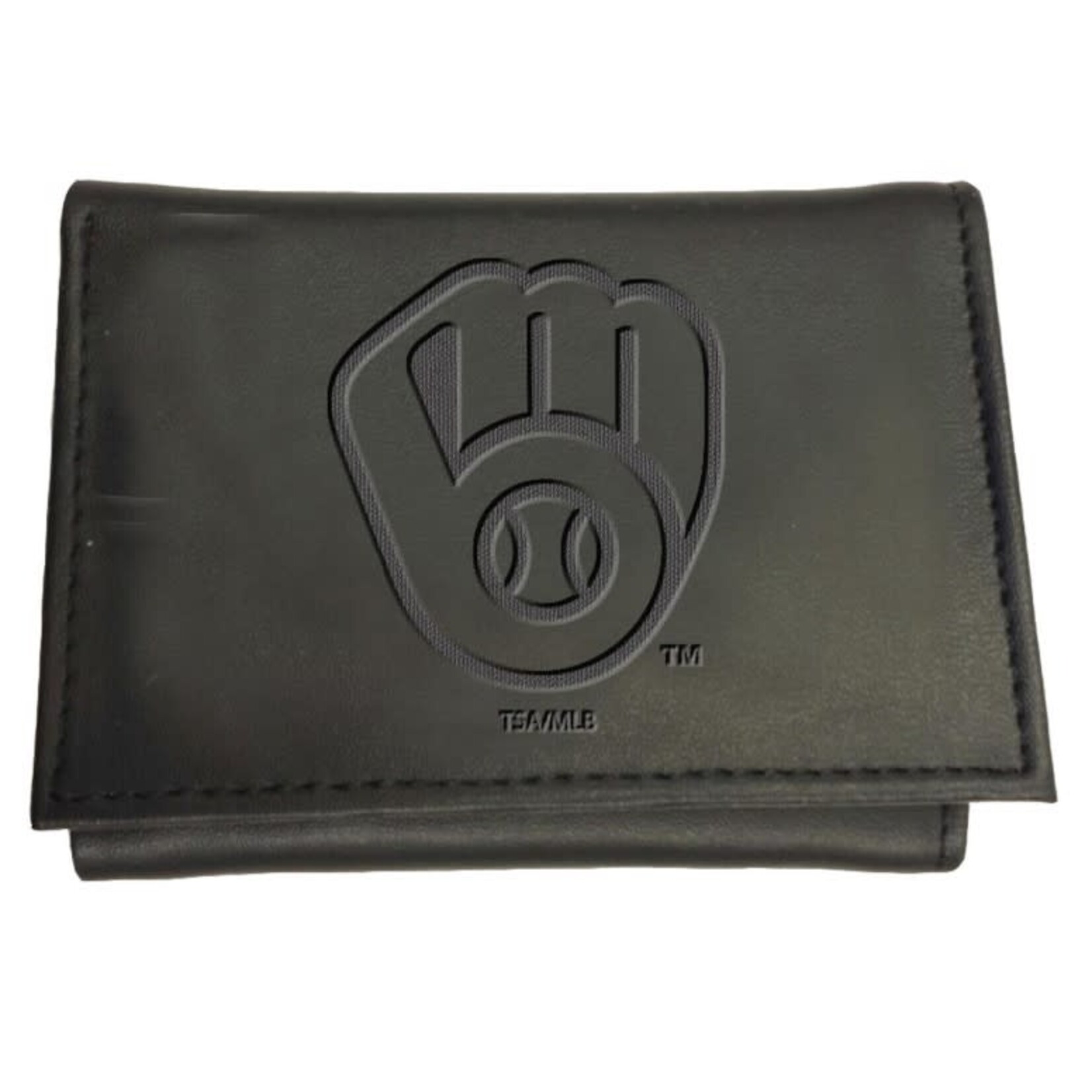 MILW. BREWERS TRI FOLD WALLET BLACK