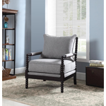 Gray Upholstered Accent Chair