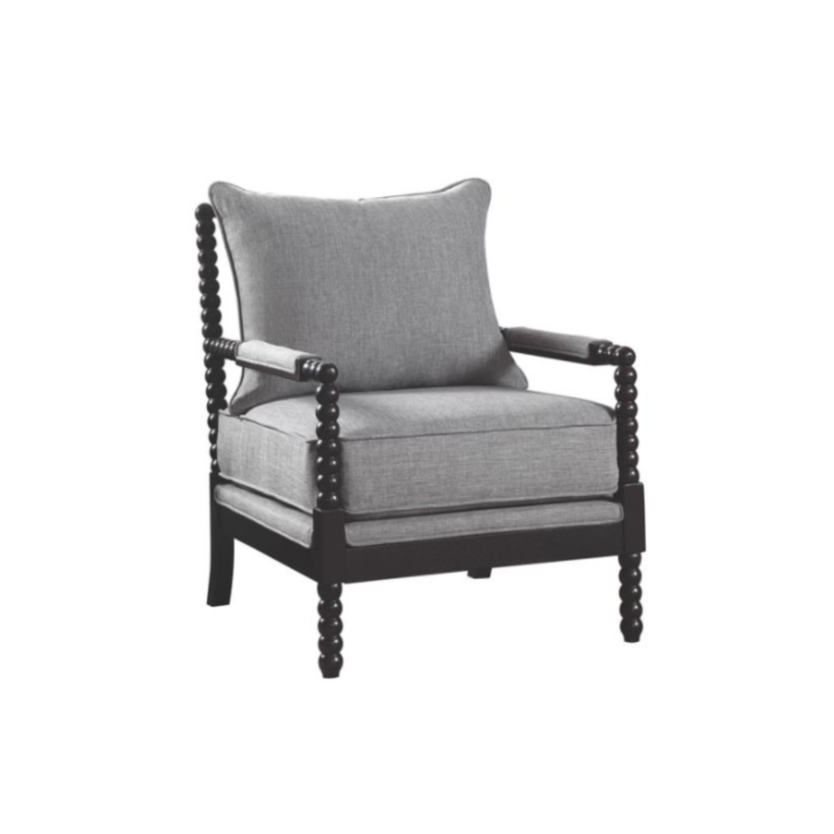 Gray Upholstered Accent Chair