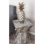 Gray Dimensional Inlay Accent Table