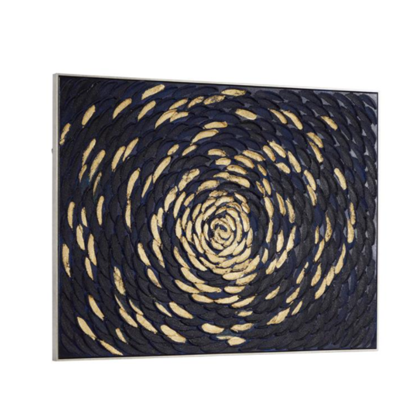 Silver Framed Textured Rose Artwork