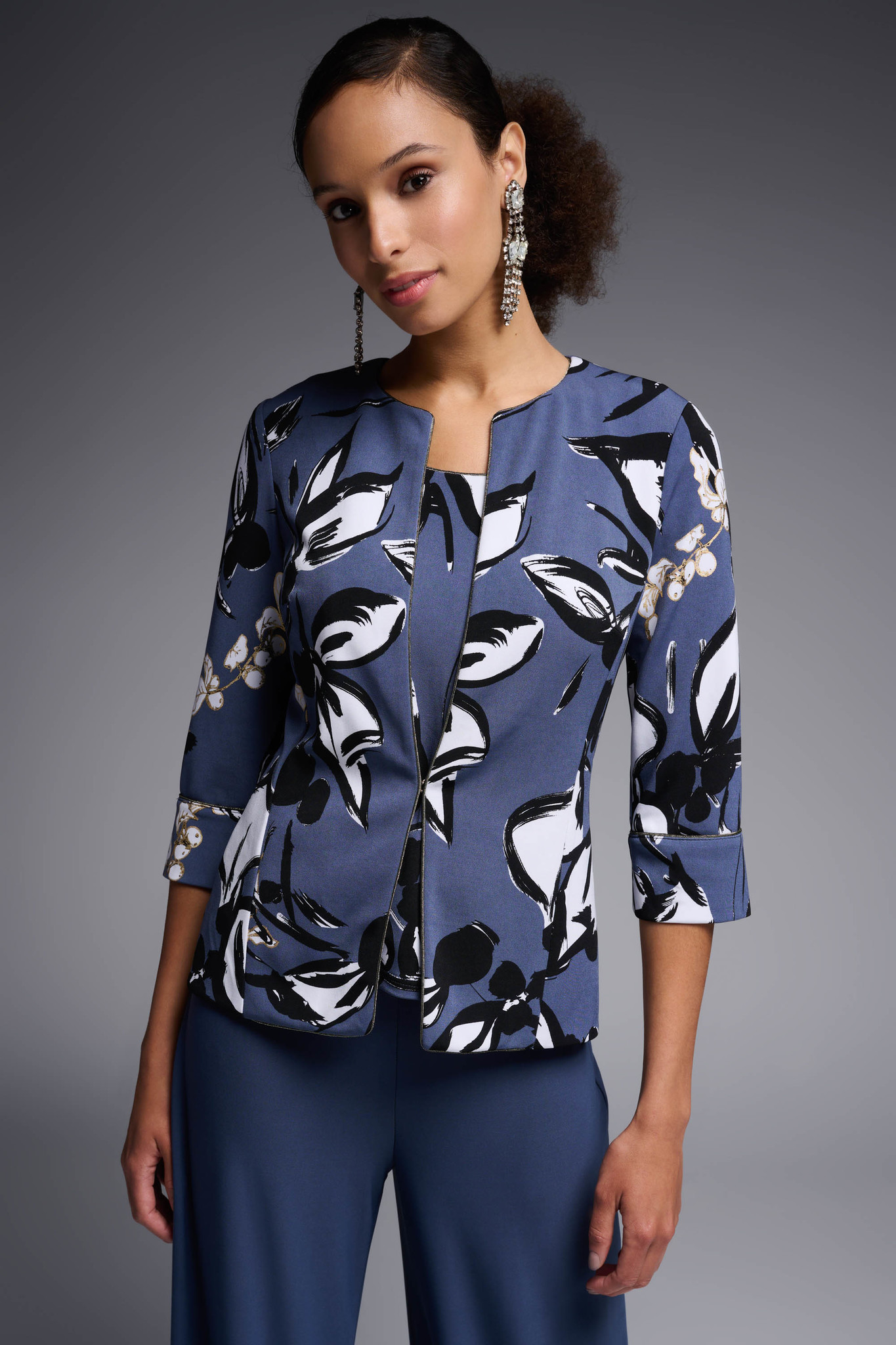 Joseph Ribkoff Jacquard Twin Set Style 224144 Final Sale main image 0