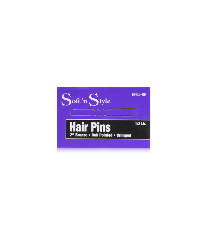 SOFT N STYLE SOFT'N STYLE Hair Pins Ball Pointed Crimped 2" 1/2 Lb Black - HP65-BK