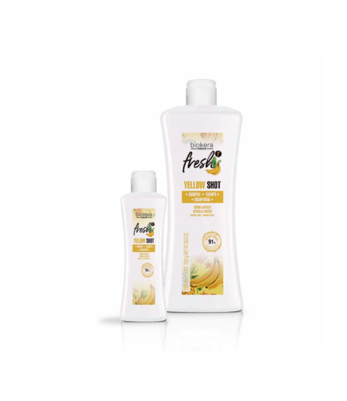 SALERM BIOKERA BIOKERA FRESH Yellow Shot Shampoo Repair and Protect, 10.8oz - Cod.1154