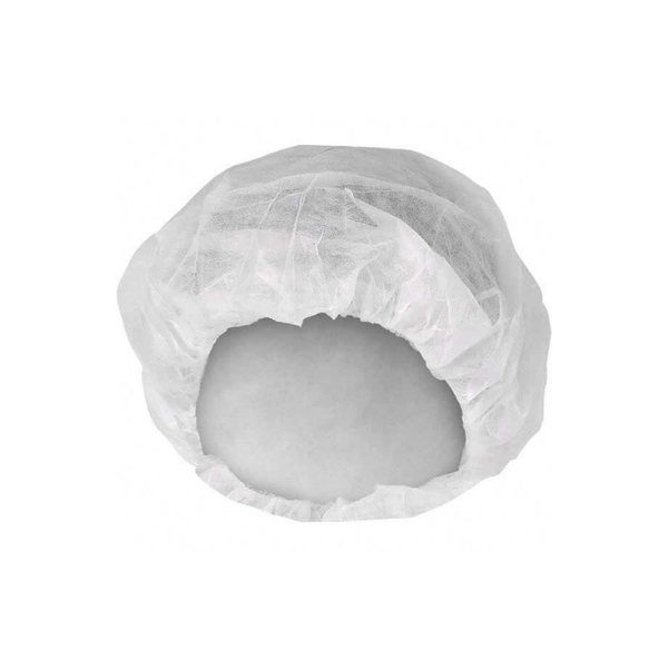TRADEX Ambitex White Polypropylene Bouffant Caps