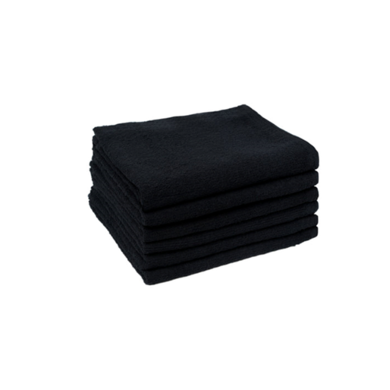 PARTEX TOWELS PARTEX INTERNATIONAL ONYX Towel - 100 % Cotton Black, 16" x 29" - 12Pk