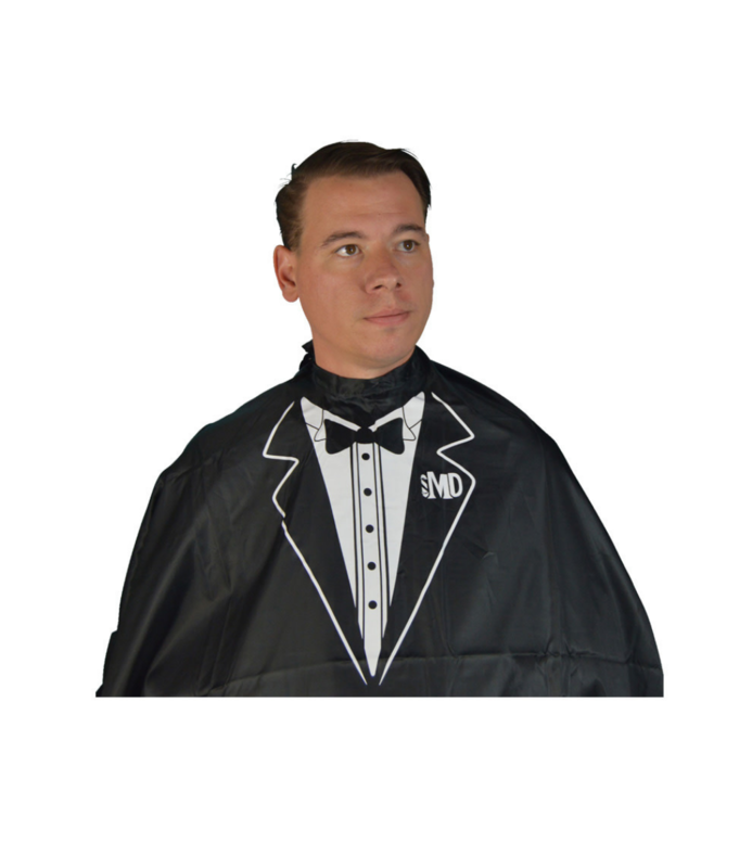MD BARBER MD Tuxedo Professional Hair Cutting Cape Black