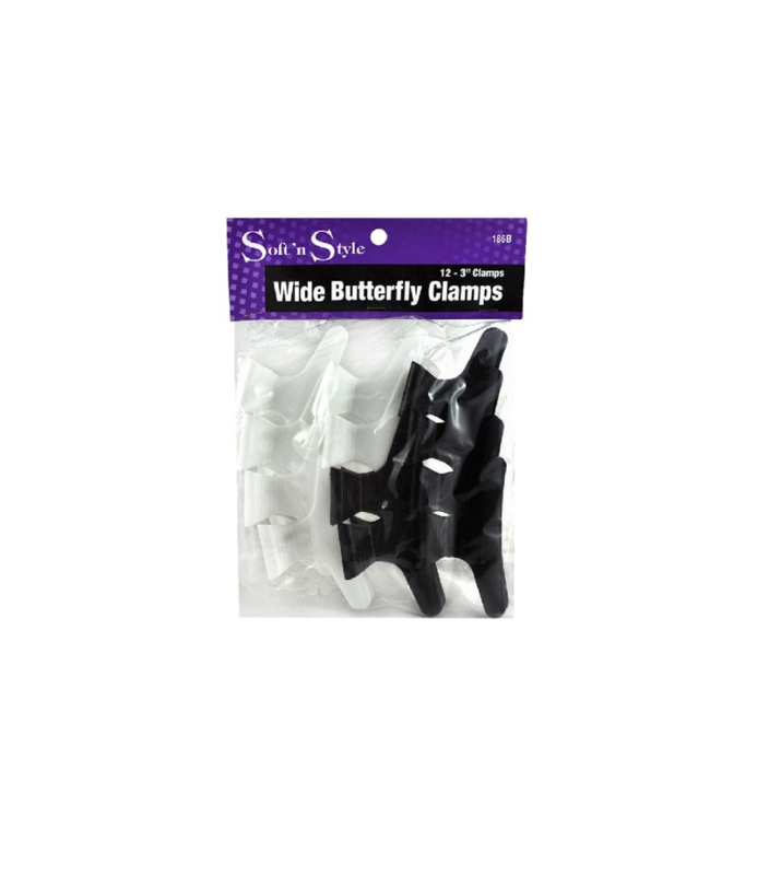 SOFT N STYLE SOFT'N STYLE Wide Butterfly Clamps 3" - 186B