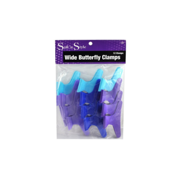 SOFT N STYLE SOFT'N STYLE Wide Colored Butterfly Clamps 3" - 189