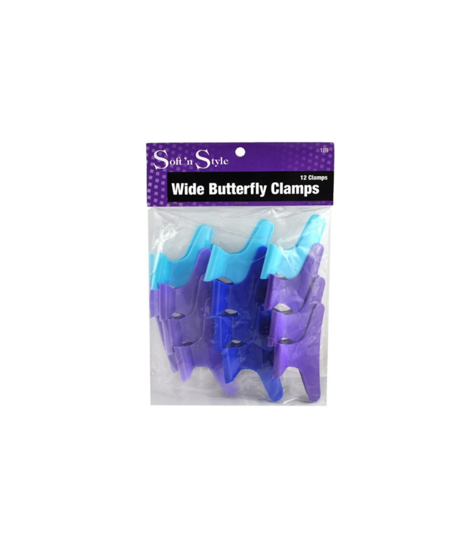 SOFT N STYLE SOFT'N STYLE Wide Colored Butterfly Clamps 3" - 189
