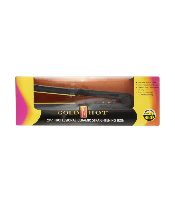 GOLD' N HOT GOLD' N HOT - 1/2" Ceramic Straightening Iron with Built - IN Guide Teeth