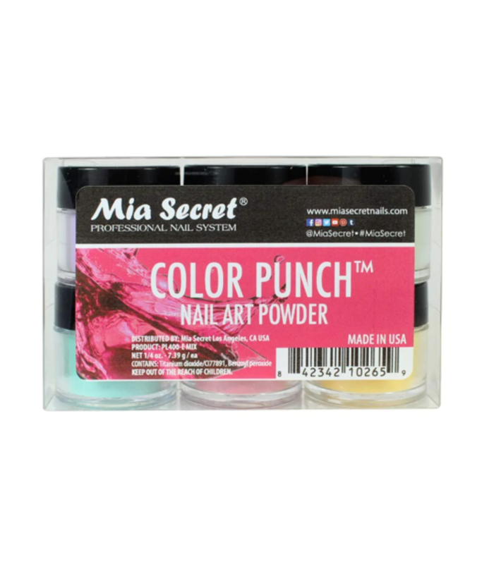 MIA SECRET MIA SECRET Color Punch Nail Art Powder - 0.25oz - PL400-E MIX-6