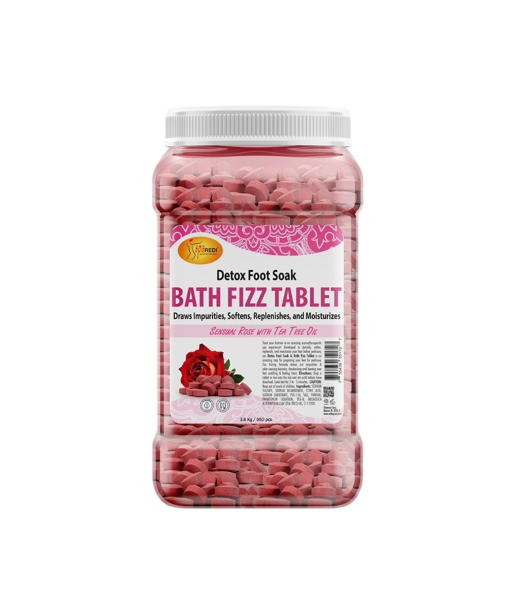 SPA REDI SPA REDI Anti Bacterial Bath Fizz Tablets Sensual Rose, 128oz - 35172