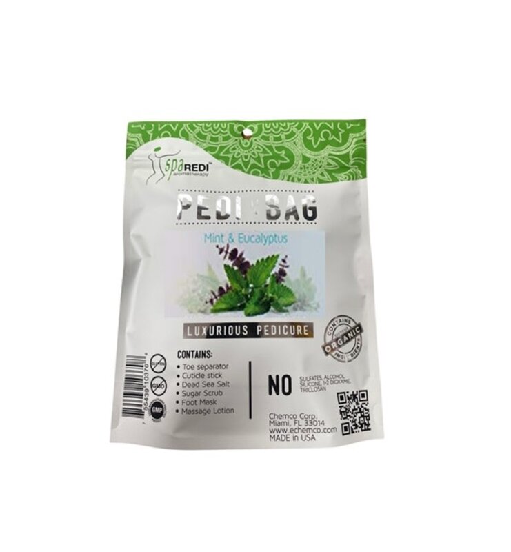 SPA REDI SPA REDI Detox Pedi In a Bag 4-Step System Mint & Eucalyptus, 7oz - 10441