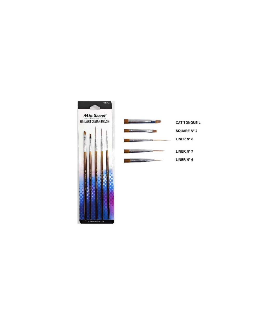 Mia Secrets Nail Art Brush Set (Nb-5P)