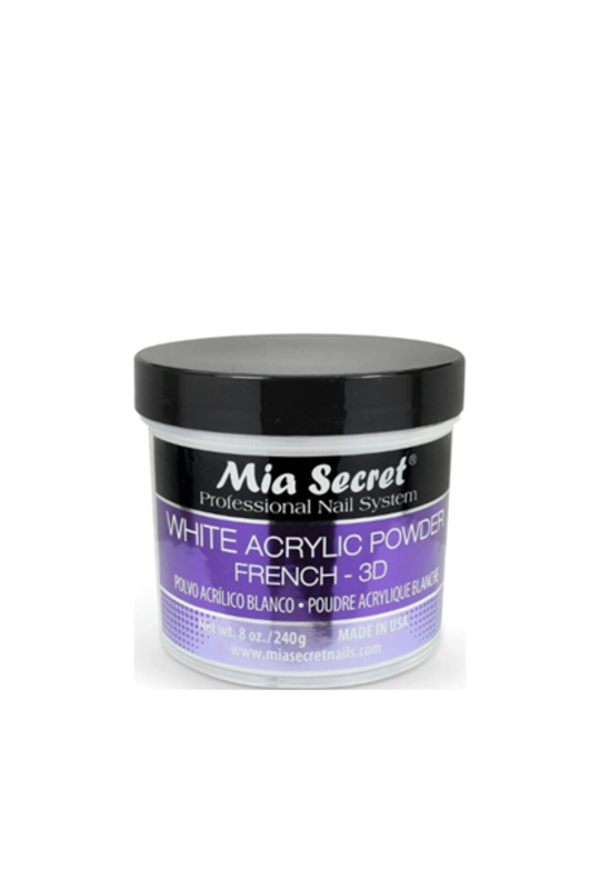 MIA SECRET MIA SECRET White Acrylic Powder French 3D, 8oz - PL450-W