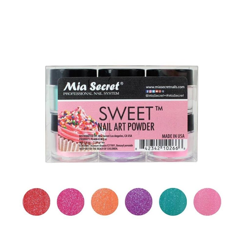 MIA SECRET MIA SECRET Sweet Nail Art Powder - 0.25oz - PL400-SN MIX-6