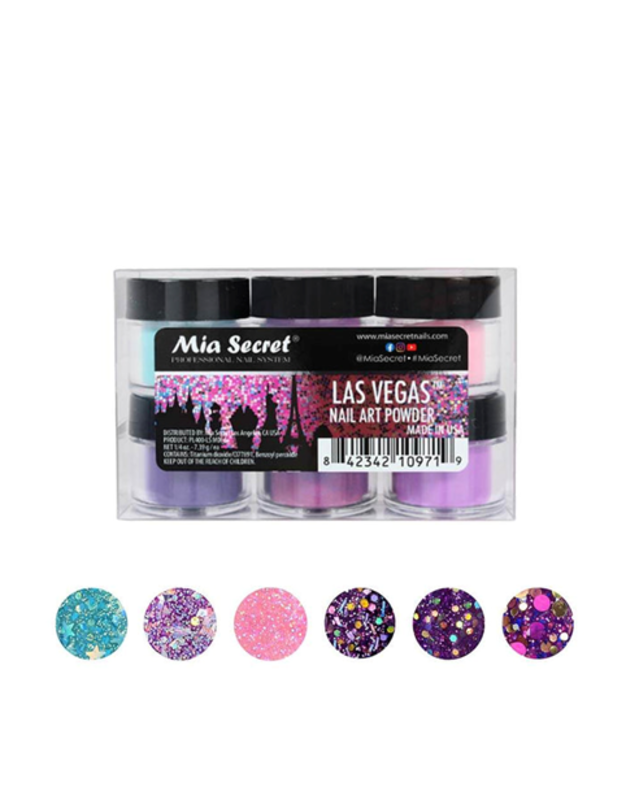 MIA SECRET MIA SECRET Las Vegas Nail Art Powder - 0.25oz - PL400-LS MIX-6