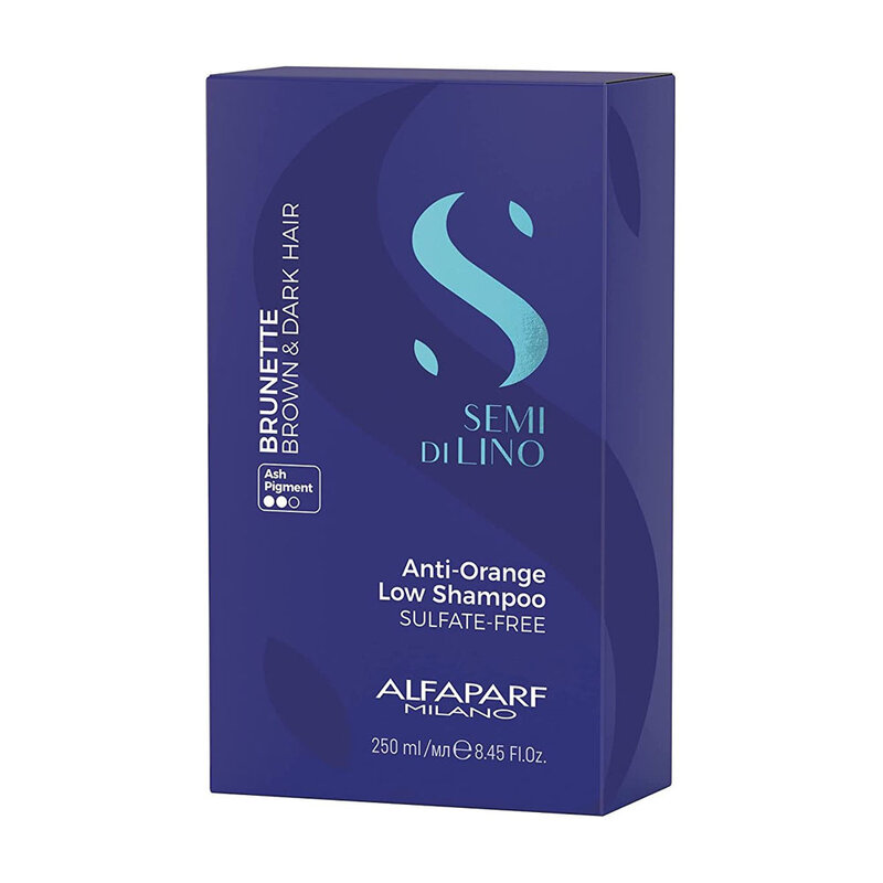 ALFAPARF MILANO ALFAPARF MILANO Semi Di Lino Brunette AntiOrange Sulfate Free Shampoo, 8.45 oz
