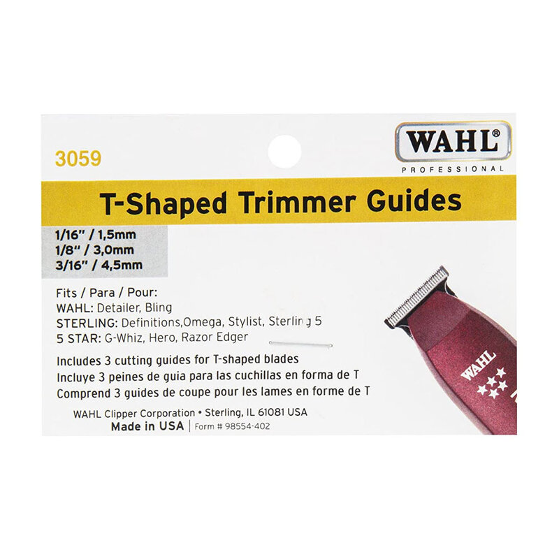 WAHL WAHL PROFESSIONAL T-Shaped Trimming Guides SeT-3 1/16" - 3/16" - 03059