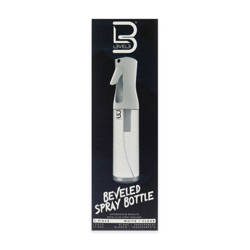 L3VEL3 L3VEL3 Beveled Spray Bottle White Clear - LSB003-C